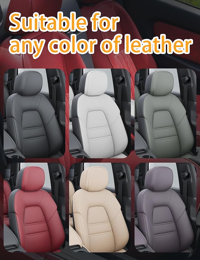 Kingvo Car Leather Conditioner, Leather Protector Repair Kit Car Interior Polish Care for Couch Vinyl Purses Boot Furniture Auto Upholstery,10 OZ