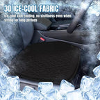 wuyaoyao Thin Gel Car Seat Cushion, Breathable Cooling Seat Cushions for Cars, Non-Slip & Comfortable Automotive Front Seats Cushion Pad for Driver, Chair Protector for Vehicle, Home, Office (Black)