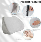 Lumbar Support Pillow for Car, Ergonomic Memory Foam Back Cushion for Driving, Seat Office Chair, Gaming Chair, Lower Back Support for Back Pain Relief, Gray, 2 Pack