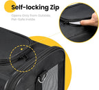 Dog Carrier Soft Sided, Large Cat Carrier with Inner Safety Leash, Pet Transport Carrier for Large Cats and Medium Dogs up to 20 Lbs, Collapsible Travel Puppy Carrier Bag -Black L