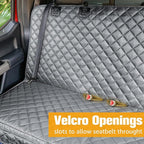 PETICON Dog Car Seat Covers for Truck Ford f150/Ram1500/GMC Canyon/Silverado, Waterproof Pet Back Seat Cover for Trucks, Scratchproof Nonslip Durable Rear Seat Cover for Dogs (Gray)