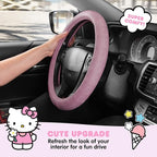 Hello Kitty Steering Wheel Cover, Official Sanrio Car Steering Wheel Cover with Easy Clip-on Car Air Freshener – Cute and Long-Lasting Hello Kitty Air Freshener for Car, Odor Eliminator, Fun Scents