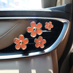 Orange Car Accessories,4pcs Coral Flowers Air Vent Clips,Refillable Car Air freshener,Girly 4 Size Sparkle Daisy Vent Clips