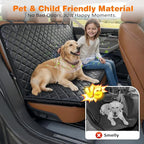 URPOWER 4 in 1 Dog Car Seat Cover for Back Seat, Waterproof Dog Hammock with Mesh Window and Side Flap Pet Car Seat Protector Dogs Backseat Cover for Full Size Trucks