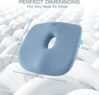 Skechers Seat Cushion Memory Foam,Donut Pillow Office Chair Cushion for Tailbone Pain Relief,Butt Pillow for Office Chair,Car seat Cushion,Long Sitting Office Workers,and Car Drivers,Blue