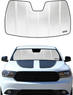 Windshield Sun Shade for Dodge Durango 2011-2020. Reflective Aluminum Film Front Window Sunshade - BLAZBLOCK