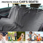 Waterproof Backseat Cover for Car Trucks Van SUV Jeep, Rear Bench Towel Seat Covers, Car Seat Protector for Gym Swimming, Universal Fits for Truck Van and SUV (Bench Grey)