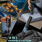 Handheld Car Vacuum Portable Cordless, Hand held Vacuum Cleaner with 21000 Pa Suction Power Air Duster for Car Cleaning, Home, Office, Pet Hair | Multi-Nozzle, Washable Filter