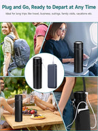 Electric Insulin Cooler Travel Case, USB Charger & Biogel Ice Box - Unlimited Hours, 35-68°F Custom & Display Temperature Medical Cooler, TSA Approved Diabetic Medication Refrigerator (Black)