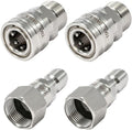 Tool Daily Pressure Washer Adapter Set with Swivel, M22 14mm to 3/8" Quick Connect, Stainless Steel Quick Disconnect Swivel for Power Washer Hose, 5000 PSI, Pack of 2