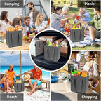 Insulated Grocery Bags with Zippered top Frozen Food Shopping Groceries Travel Insulated Tote Cooler Thermal Bags