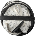 SportPet Designs Pop Open Cat Carrier, Soft-Sided Collapsible Travel Carrier for Cats up to 15 lbs, Lightweight Portable Design with Mesh Ventilation & Secure Zippers, Cat Print