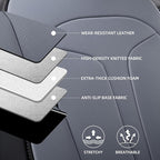Custom Fit Seat Covers for 2025 2026 Tesla Model Y Juniper (5-Seater), Waterproof Breathable Nappa Leather, OEM Factory Style Full Set Car Seat Protectors Airbag Compatible - Black+Grey