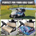 Biyejit Golf Cart Seat Covers with 4 Pockets Golf Cart Seat Towel Blanket Fits 2-Seat Golf Carts, Golf Cart Accessories