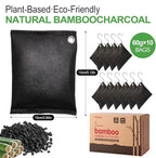 Activated Charcoal Odor Absorber, Odor Eliminator for Strong Odor,Bamboo Charcoal Air Purifying Bags for Home Car Closet Pet, Smoke Room Deodorizer (10 x 60g, Unscented)