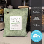 Moso Natural Air Purifying Bag 200g (3 Pack). A Scent Free Odor Eliminator for Cars, Closets, Bathrooms, Pet Areas. Premium Moso Bamboo Charcoal Odor Absorber. Two Year Lifespan! (Green)