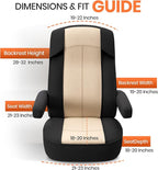 VALUN RV Seat Covers (2 Pack) – Captains Chair Seat Covers for RV Captain Chair & Motorhome Chairs, Universal Fit RV Chair Covers for Camper, Trailer, Van, Protects Against Dirt, Spills & Wear