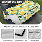 Biyejit Golf Cart Seat Covers with 4 Pockets Golf Cart Seat Towel Blanket Fits 2-Seat Golf Carts, Golf Cart Accessories