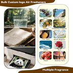 Custom Logo Car Air Freshener Bulk, Custom Air Fresheners with Picture, Personalized Air Freshener for Car, Suitable for Custom Gifts for Branding Business Events (Irregular Shape)