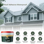 1 Gallon White Waterproof Elastomeric Roof Coating Sealant, Flexible Solar Reflective Liquid Waterproofing Adhesive for Flat, Metal, Slope Roofs Repair 4KG