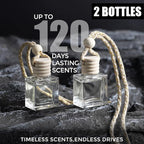 2-Pack Car Fresheners Long Lasting & Car Deodorizer - Caramel & Vanilla Oud Hanging Car Air Freshener for Men and Women, Car Necessities & Scent Diffuser by VUTOLLOSA