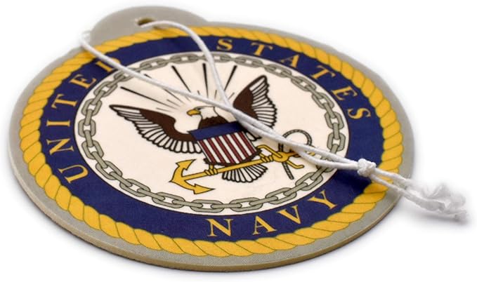 Elektroplate Officially Licensed United States Navy Automotive Air Fresheners for Vehicles | New Car Scent (12-Pack) | Made in the USA