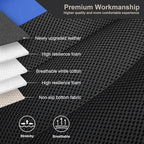 GIANT PANDA Fit Outback Forester Crosstrek Legacy Impreza Front Car Seat Cover, 3D Air Mesh Breathable Seat Protector（Black+Blue 2-Pack