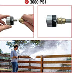 Simpson Universal 5-in-1 Pressure Washer Nozzle, 3600 PSI Quick Connect Gas & Electric Power Washer Nozzle, 5 Spray Patterns with Soap Setting, Cold-Water, Fits Most Spray Wands (80142)