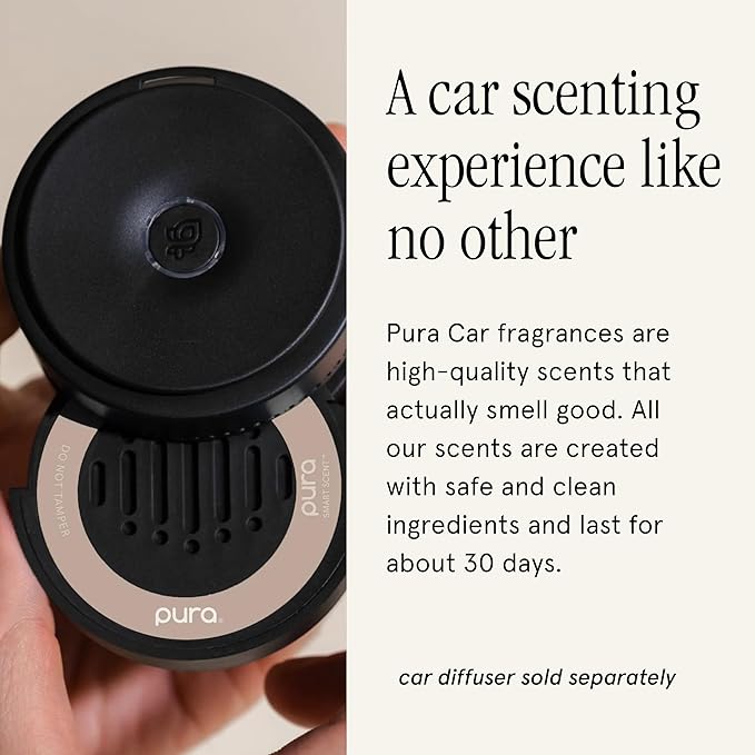 Pura Car Scent Refill - Fragrance for Pura Car Diffuser - Clean & Safe Luxury Diffuser Scent - Long-Lasting Fragrance for 30 Days of Aroma - New Car