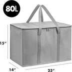 Carrywell (Not Made In China) Insulated Food Delivery and Catering Bags 2-Pack, XXXL Pizza Delivery and Reusable Warming Bag,Thermal Insulation Tote for Hot and Cold Food, Doordash