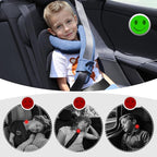 Kids Travel Neck Pillow, Toddler Travel Pillow for Car & Airplane and Head & Chin Support, Comfortably Travel Neck Pillow for Road Trip Sleeping, Gifts for Toddler/Child/Kids (Light Blue & Dark Blue)