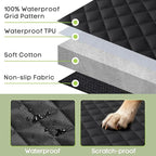 Dog Car Seat Cover, 2 Pack Waterproof Pet Front Seat Car Cover, Full Protection Dog Seat Protector with Side Flaps, Universal Size for Cars, Trucks, SUVs