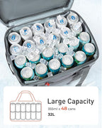 TOURIT Soft Sided Cooler Bag Insulated 48/60 Cans, Large Collapsible & Leakproof Ice Chest for Picnic, Beach, Camping, Travel