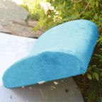 Bookishbunny 2pc High Resilience Memory Foam Seat Chair Waist Lumbar Back Support Cushion Pillow Car Office Home (Light Blue)