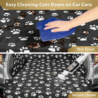 F-color SUV Cargo Liner for Dogs - Waterproof Pet Cargo Liner with Side Flaps, Comfort Dog Cargo Cover with Bumper Flap, Scratchproof Non-Slip Large for Full-Size SUVs Vans, 55 x 93 Inch, Paw