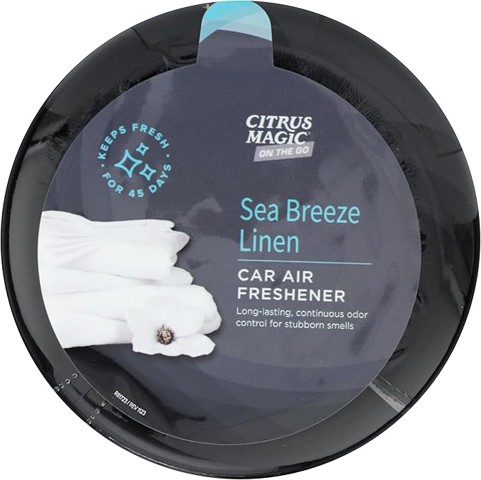 Citrus Magic On The Go Odor Absorbing Solid Air Freshener, Sea Breeze Linen, 8-Ounce, Pack of 1