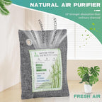 6 Pack Activated Charcoal Odor Absorber. Nature Fresh Bamboo Charcoal Air Purifying Bag Home Closet Air Freshener Deodorizer and Moisture Eliminator, Purifier for Closet, Shoe, Car Air freshener