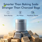 Premium Refrigerator Deodorizer, 10-Year Reusable Odor Absorber for Car, Pet, Closet, Fridge | Produce Saver, Keep Food Fresh Longer | No Refill, Unscented, Outperform Baking Soda Charcoal Bag