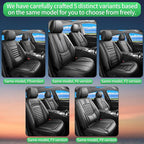 Fit Insight Car Seat Covers for Honda Insight 2010-2021 2022-Upgraded Premium Waterproof & Breathable Leather,Airbag Compatible,All-Weather Seat Cushion Protector,Full Set,Black