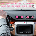 6PCS Car Air Vent Clip, Daisy Flower Auto Scents Air Freshener Clip with 6 Fragrance Piece, Decorative Auto Air Conditioning Clip for Women Girl, Universal Car Accessories (Pink)