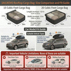 Sailnovo Car Rooftop Cargo Carrier Roof Bag 15 Cubic Feet Waterproof Car Top Carrier, Fits Most Vehicle with/Without Rack, Include Anti-Slip Mat,4 Reinforced Straps,4 Door Hooks