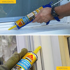 SIKA Sikaflex Construction Sealant - Limestone, Polyurethane Adhesive, Weatherproof, 10.1 oz Cartridge - Seals Joints, Cracks, Gaps in Concrete, Wood - Paintable, Durable, Flexible