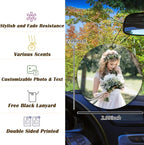 100Pcs Custom Logo Air Freshener for Car Bulk, Wholesale Personalized Double-Sided Car Air Fresheners, Custom Commercial Photo/Logo with Scents Freshener (100 Round)