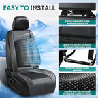 FLORICH Cooling Car Seat Cover, 12V/24V Car Seat Cooling Pad, Ventilated Seat Cushion with 2 Powerful Turbo Fans, 3-Speed Adjustable Cooling Car Seat Covers for Summer Driving Universal Fit for Car