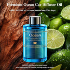 Car Air Freshener Refill for Men & Women 6.09 FL OZ /180ML-9 Month Ocean Scent Essential Oil Perfume, Essential Oil Made of Natural Plant Extracts, Compatible with Car Diffusers for Home/Office