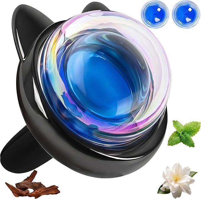 Longevity Car Air Freshener,Cute Cat shaped Vent Clip Car Diffuser with 3 Essential Oil Refills, Long Lasting Car Vent Air Freshener, Cute Car Accessories Gift for Women Men,New Car