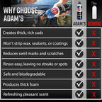 Adam's Car Shampoo 16oz, 2pk - pH Best Biodegradable Car Wash Soap for Foam Cannon, Spray Gun or Bucket - High Foam, Scratch-Free Auto Detailing for Cars, Trucks, RVs & Motorcycles