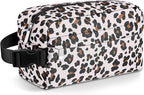 Small Insulated Snack Bag Lunch Bag for Kids Lunch Box for Women/Men, Collapsible [3L/5-Can] Reusable Lunch Bag Cooler Bag for Bottle with Handle Buckle for Work/School/Travel,Leopard Print