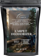 Lapew Cabin Vibes Carpet Deodorizer Powder - Pet Safe Freshener for Vacuuming | Scented Odor Eliminator for Home | 16 oz