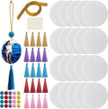 AOUXSEEM Sublimation Air Freshener Blanks with Tassels, PVC & Felt Heat Transfer Material for DIY Photo Car Rearview Mirror Scented Hanging Fragrant, Closet Aroma, Vivid Firm and Not Fray (20)